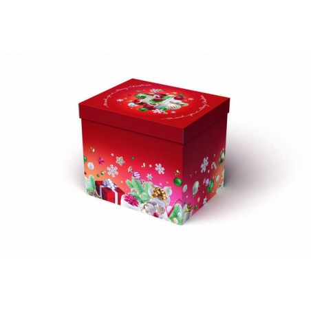 SCATOLA F/COPERCHIO CHRISTMAS PARTY 38,5x30x33cm PORTATA 10kg