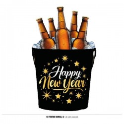 SECCHIELLO IN METALLO 19x23cm HAPPY NEW YEAR