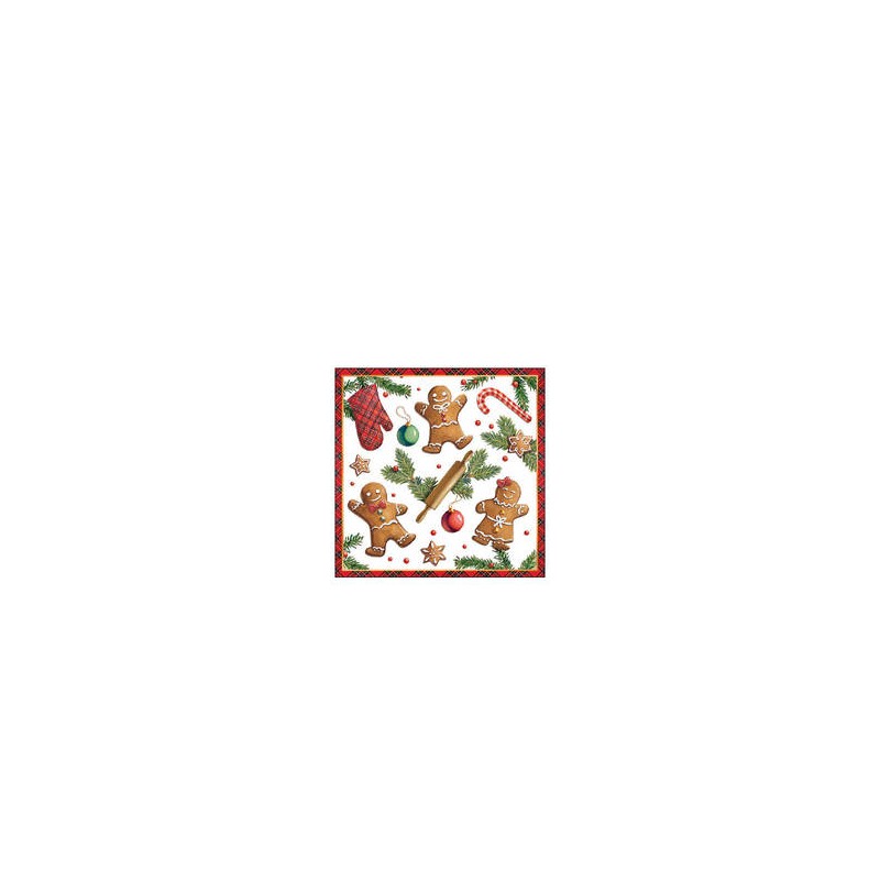 TOVAGLIOLI 25x25cm GINGERBREAD 20pz