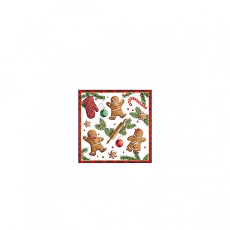 TOVAGLIOLI 25x25cm GINGERBREAD 20pz