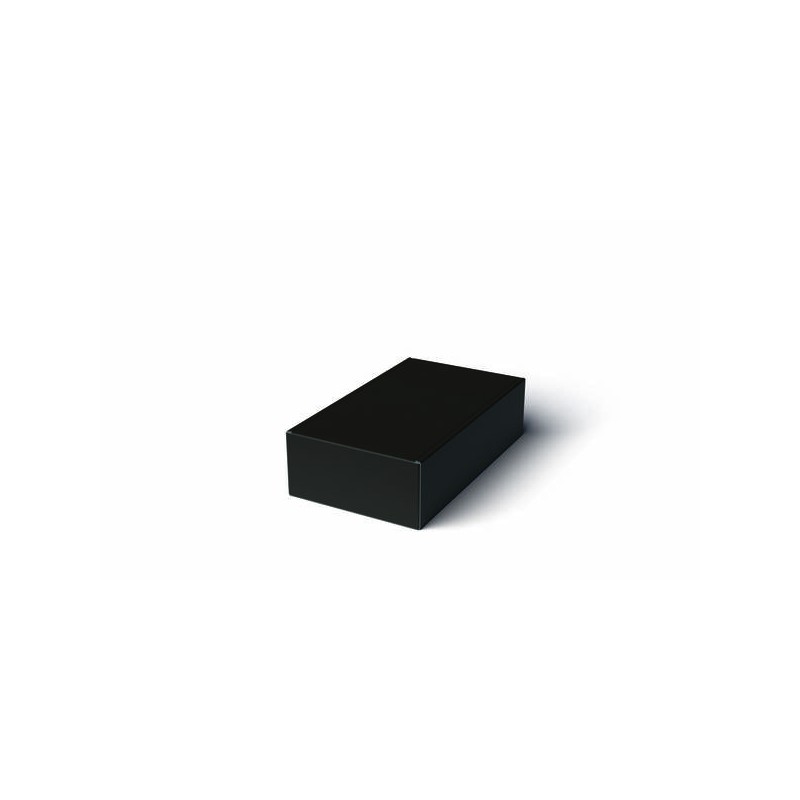 CANTINETTA 2 BOTTIGLIE 20x33,5x9cm NERO LISCIA INT.MARRONE