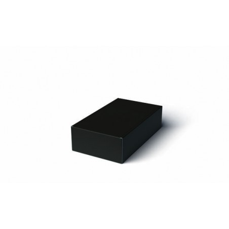 CANTINETTA 2 BOTTIGLIE 20x33,5x9cm NERO LISCIA INT.MARRONE