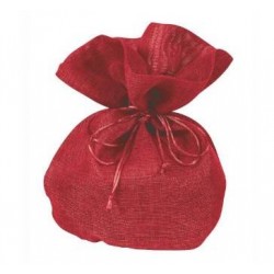 SACCHETTO PORTA PANETTONE 23x23x35CM ROSSO 6PZ