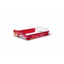 CESTA REGALO C/MANIGLIE PICCOLA 31x24,5x6cm CHRISTMAS PARTY PORTATA 5kg