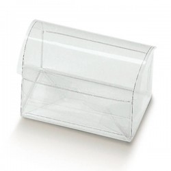 SCATOLA BAULETTO PVC TRASPARENTE 7x4,5x5,2cm 10pz