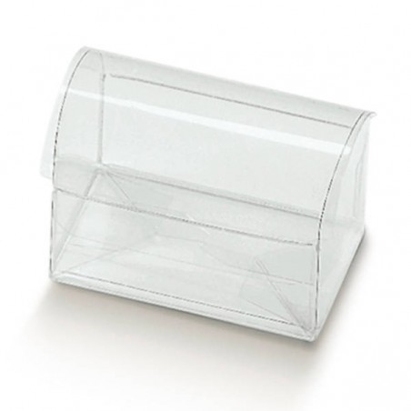 SCATOLA BAULETTO PVC TRASPARENTE 7x4,5x5,2cm 10pz