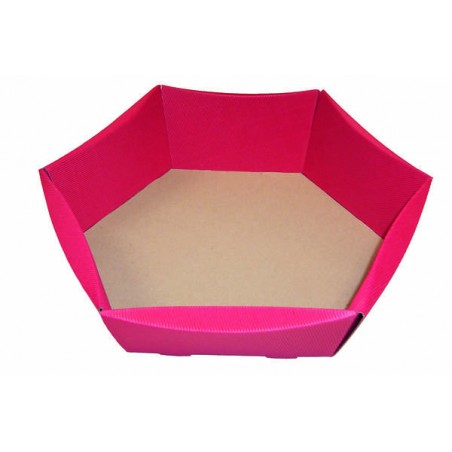 CESTA ESAGONALE ROSSA PICCOLA 32x26x6,5/12cm 1510X PORTATA 5kg
