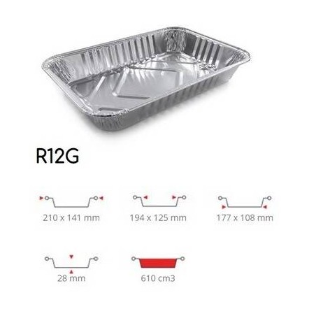 TEGLIA ALLUMINIO 2/3 PRZ BASSA 100pz R12G CONTITAL