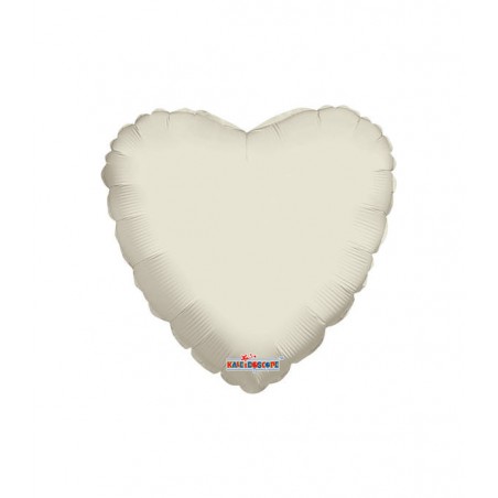 PALLONE MYLAR CUORE 18 45cm AVORIO RC
