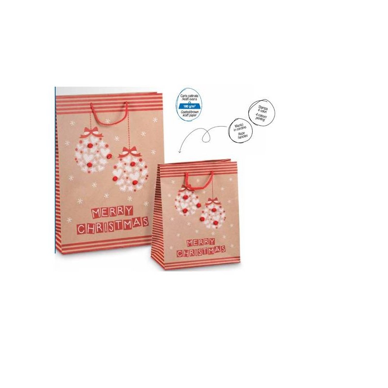 BORSA CARTA C/CORDONCINO MIS.20,5+11,5x26cm GLITTERATE 322D