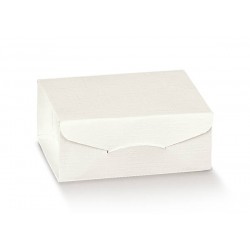 SCATOLA PIEGHEVOLE GIFT 7x7x3cm FIBRA BIANCO 10pz