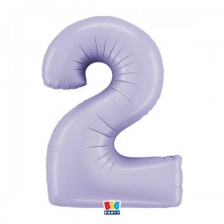 PALLONE NUMERO 2 MYLAR 102cm 40 LILLA