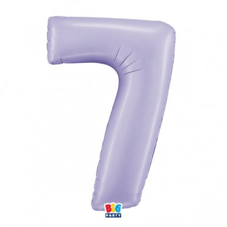 PALLONE NUMERO 7 MYLAR 102cm 40 LILLA
