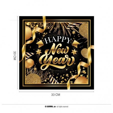 TOVAGLIOLI 16x16cm HAPPY NEW YEAR 20pz