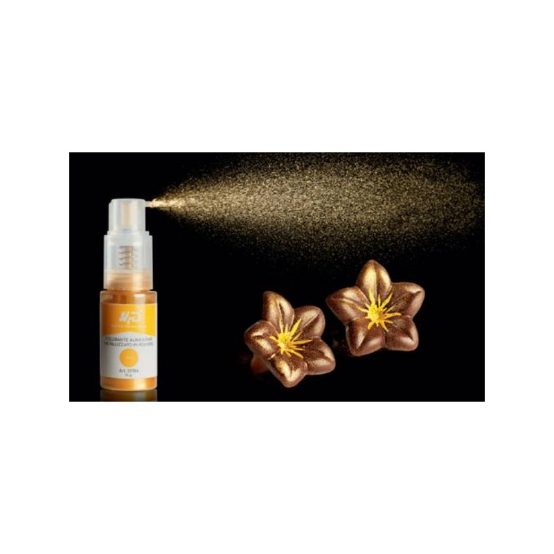 COLORANTE ALIMENTARE SPRAY IN POLVERE GLITTER BRONZO 10gr