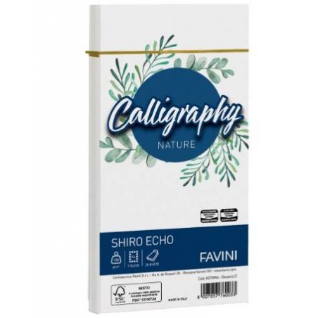 BUSTE 11x22 CALLIGRAPHY 120gr SHIRO ECHO GESSO APERTURA LATO CORTO 25pz