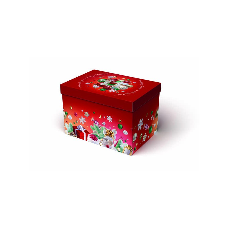 SCATOLA F/COPERCHIO CHRISTMAS PARTY 49x34x33cm PORTATA 12kg