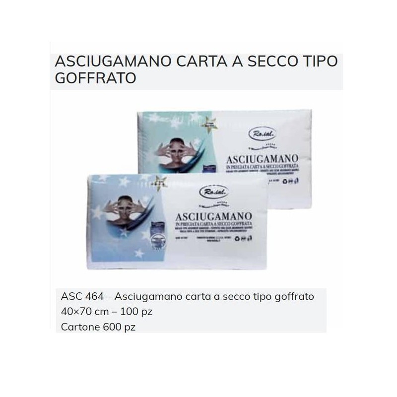 ASCIUGAMANO AIRLAID GOFFRATO 40x70cm 100PZ