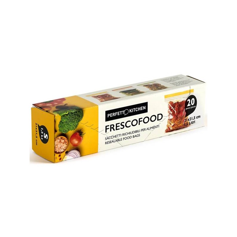 FRESCOFOOD BUSTA ERMETICA FRIGO/CONGELATORE 21x21,5cm 20pz