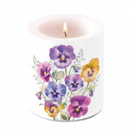 CANDELA MEDIUM PANSIES ø10x10cm