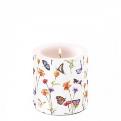 CANDELA SMALL BUTTERFLY GARDEN WHITE ø7,5x9cm