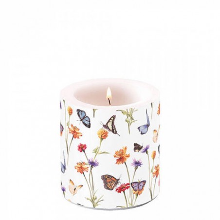CANDELA SMALL BUTTERFLY GARDEN WHITE ø7,5x9cm