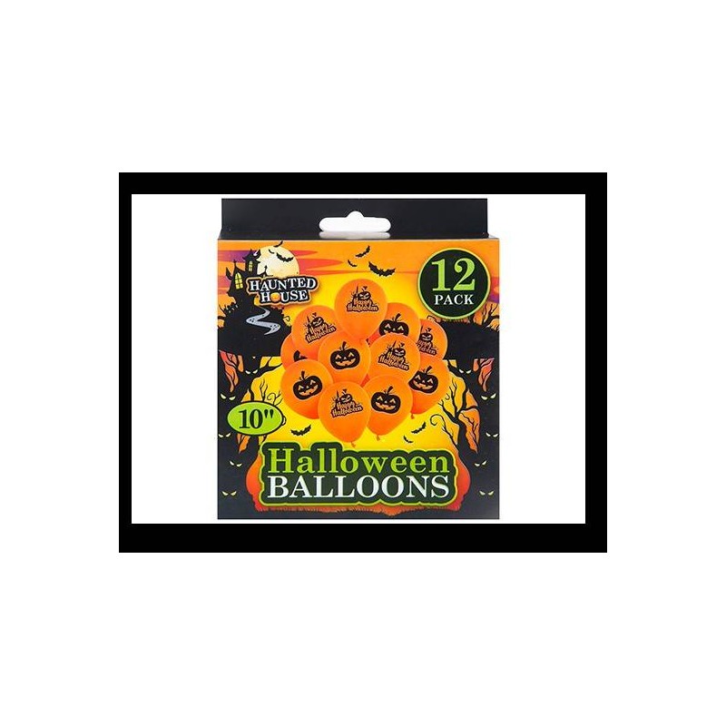 PALLONCINI IN LATTICE 10 HAPPY HALLOWEEN 12pz