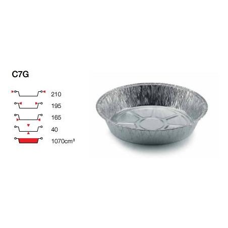 TEGLIA ALLUMINIO TONDA 507 100pz ICONT