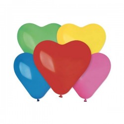 PALLONCINI IN LATTICE CUORE 5pz ASS.TI