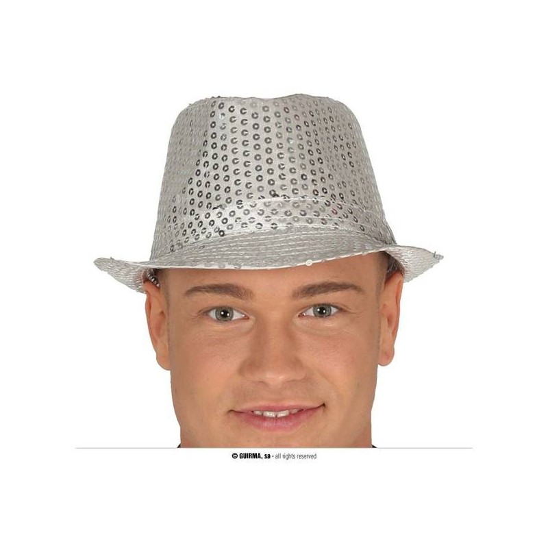 CAPPELLO PAILLETTES ARGENTO