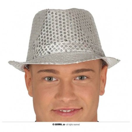 CAPPELLO PAILLETTES ARGENTO