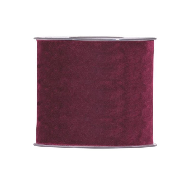 NASTRO DOUBLE VELVET mm100x7mt BORDEAUX