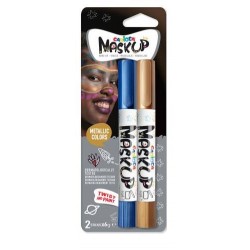 MASK UP METAL BLU/ORO 2pz
