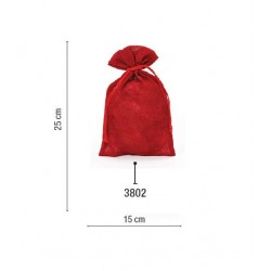 SACCHETTO ORGANZA PUDDING BAGS 15x25cm 3802-ROSSO 5pz