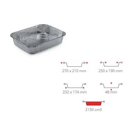 VASCHETTA ALLUMINIO R17G 100pz CONTITAL