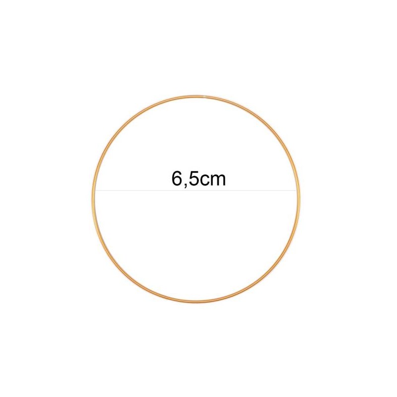 ANELLO IN METALLO ORO ø6,5cm 12pz