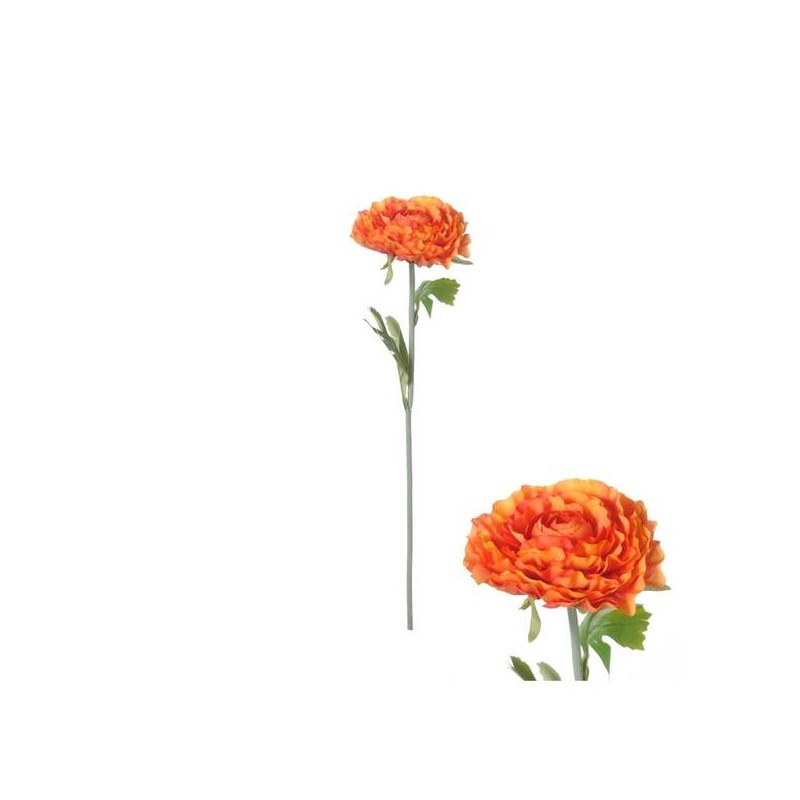 FIORE RANUNCOLO C/STELO 55cm ARANCIONE