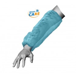 Mr.Care - MANICOTTO PP C/ELASTICI CUCITI 30gr/mq AZZURRO 100pz