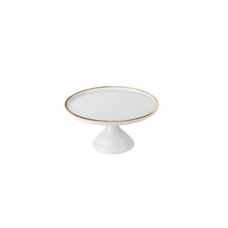 ALZATA MELAMINA BIANCA/ORO ø23 H.12cm