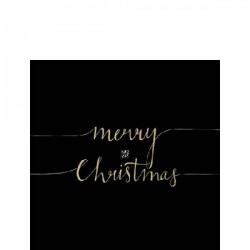 TOVAGLIOLI 25x25cm CHRISTMAS NOTE BLACK/GOLD 20pz
