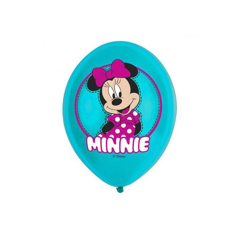 PALLONCINI LATTICE MINNIE MOUSE 26cm 4 COLORI 6pz