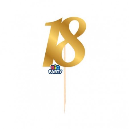 MINI CAKE TOPPER IN CARTA 18 ORO METAL