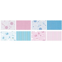 CARTA REGALO RASO FOGLI ASS.TI BIMBI BABY 70x100cm 50fg