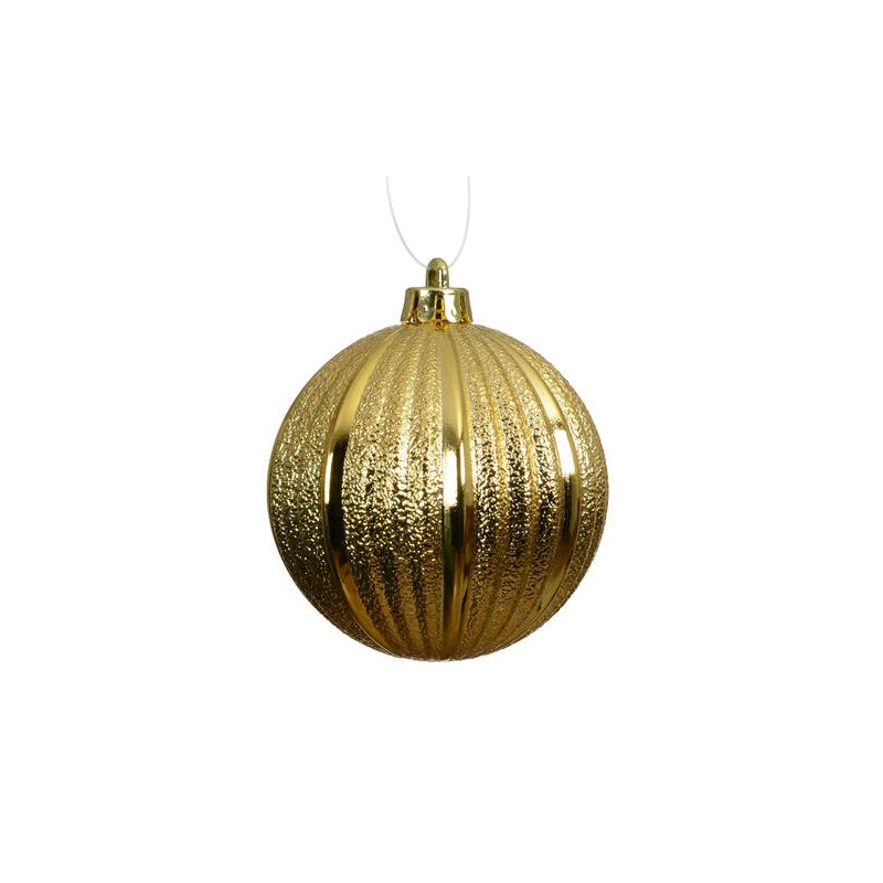 PALLINE INFRANGIBILI ø8cm BOX ORO 6pz