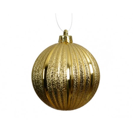 PALLINE INFRANGIBILI ø8cm BOX ORO 6pz