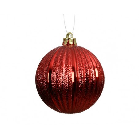 PALLINE INFRANGIBILI ø8cm BOX ROSSO 6pz