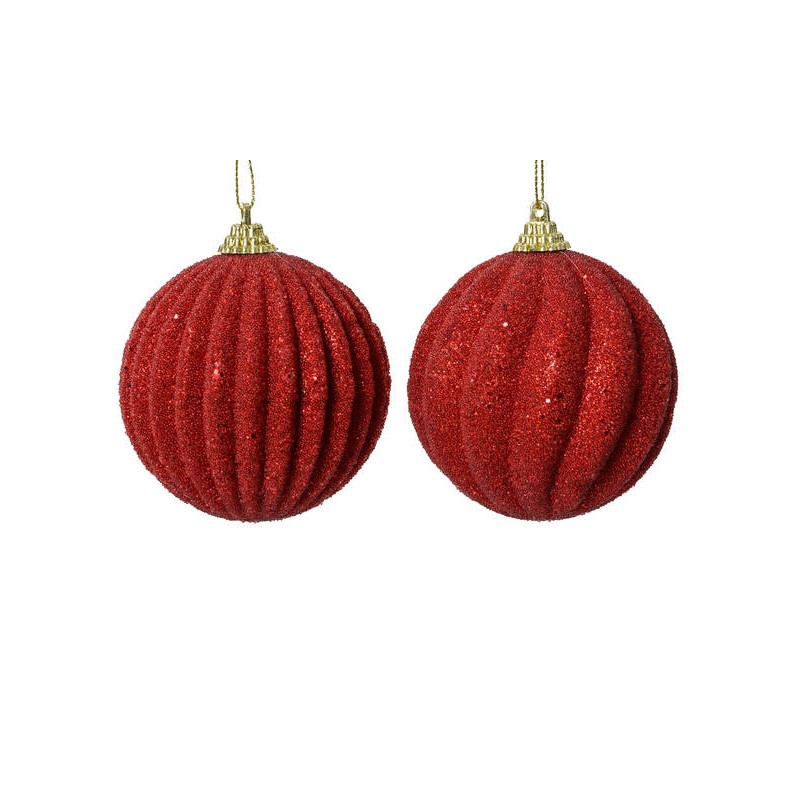 PALLINA FOAM GLITTERATA ø8cm ROSSO