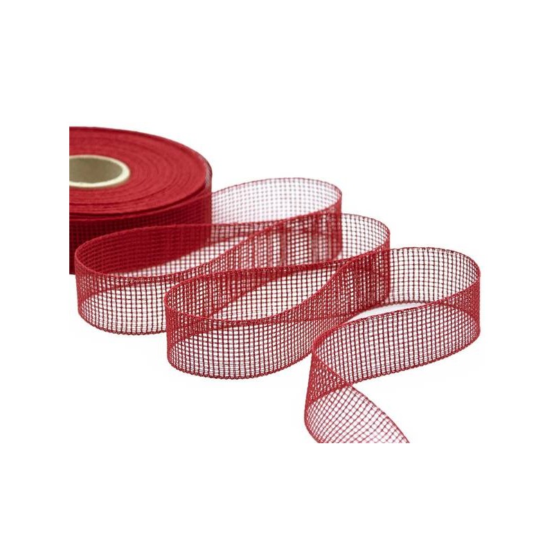 NASTRO GARZA DI CARTA mm25x20mt COL.31 ROSSO