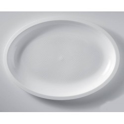 Luxe - Piatto Plastica Riutilizzabile bianco e Oro 26 cm/10 pollici 10 pz