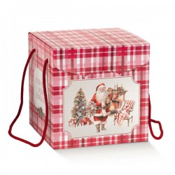 SCATOLA SEGRETO C/CORDINI 21x2121cm SANTA'S HOME